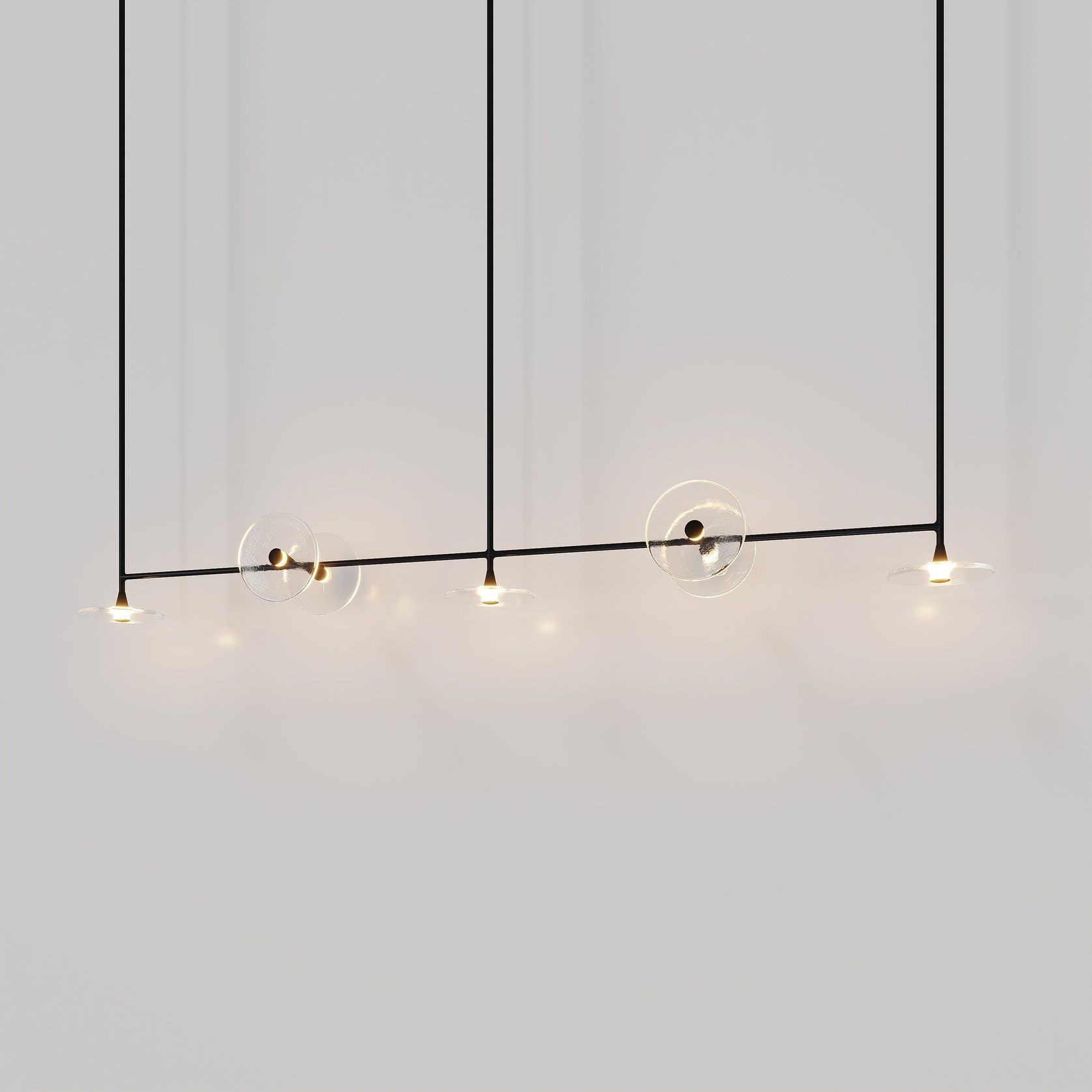 Coral Linear Rod Pendant (Seven Coral Pieces) gallery detail image
