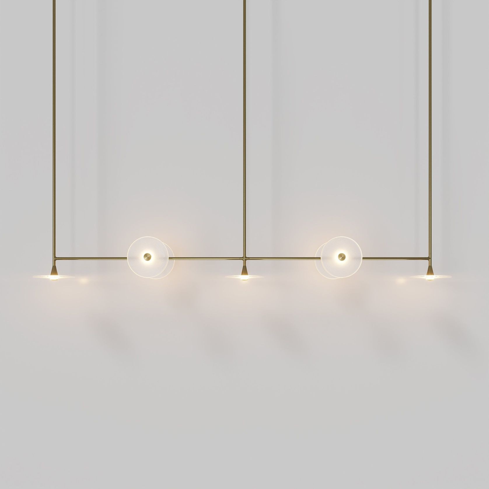 Coral Linear Rod Pendant (Seven Coral Pieces) gallery detail image