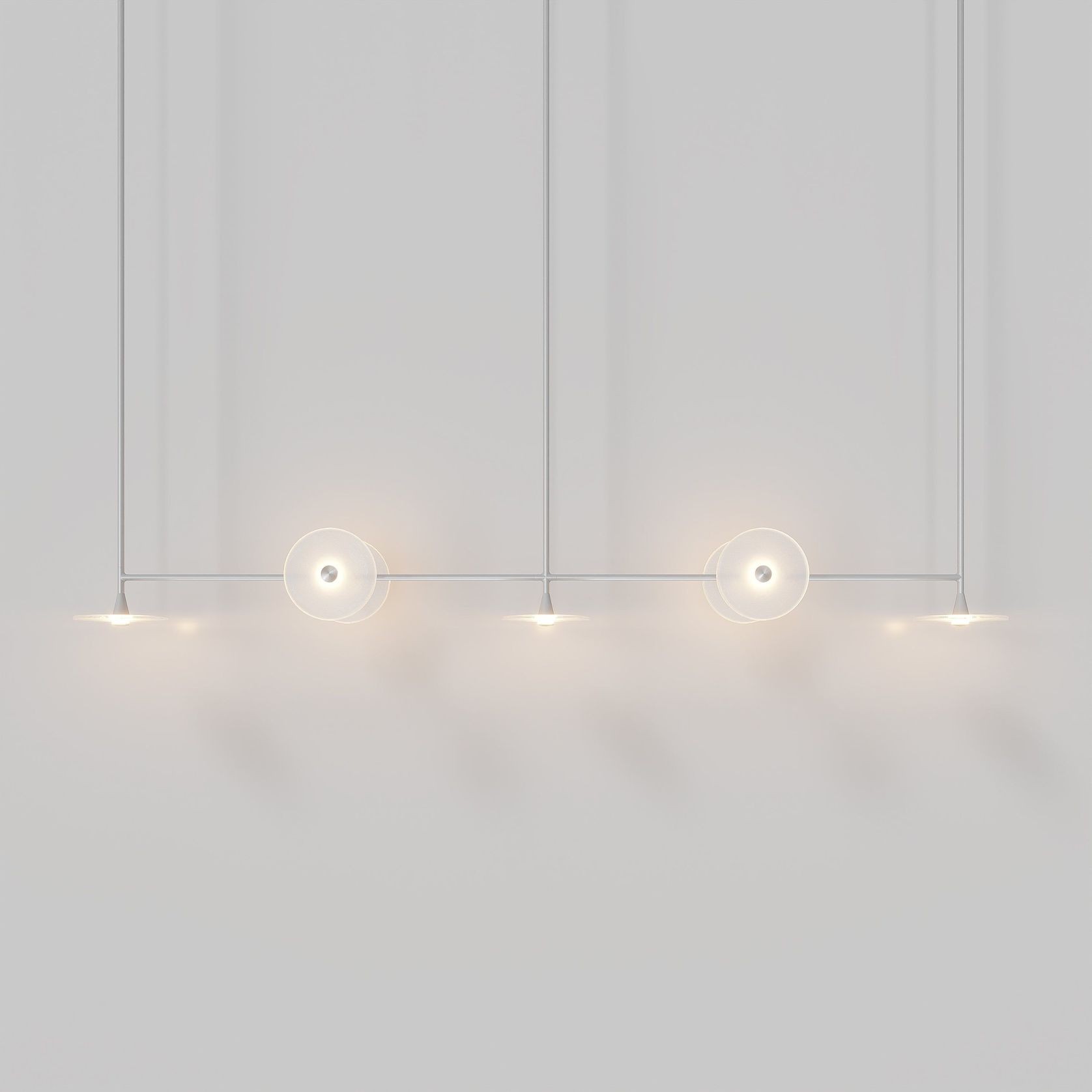 Coral Linear Rod Pendant (Seven Coral Pieces) gallery detail image