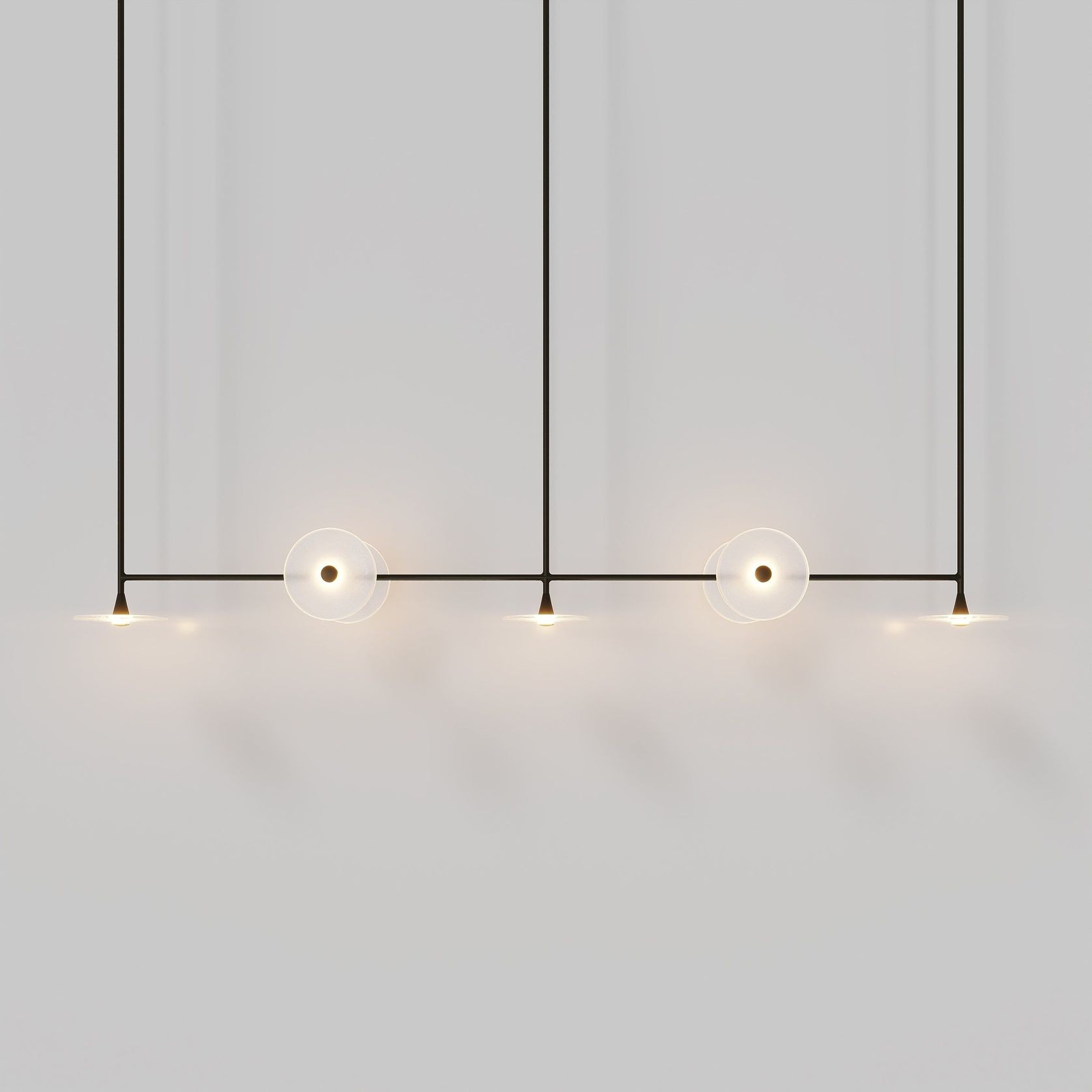 Coral Linear Rod Pendant (Seven Coral Pieces) gallery detail image