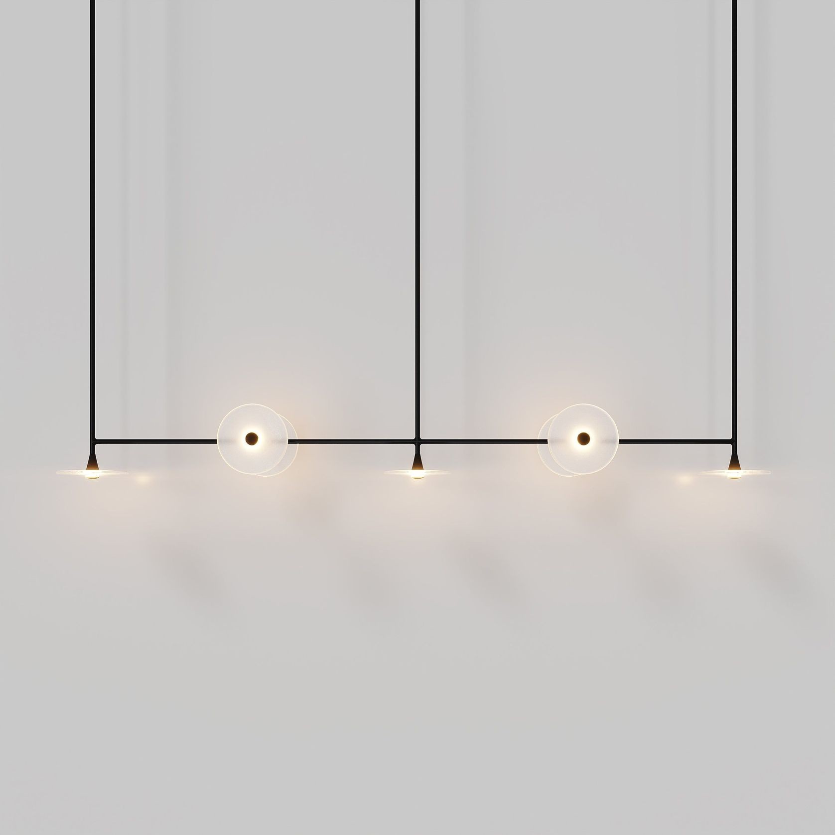 Coral Linear Rod Pendant (Seven Coral Pieces) gallery detail image