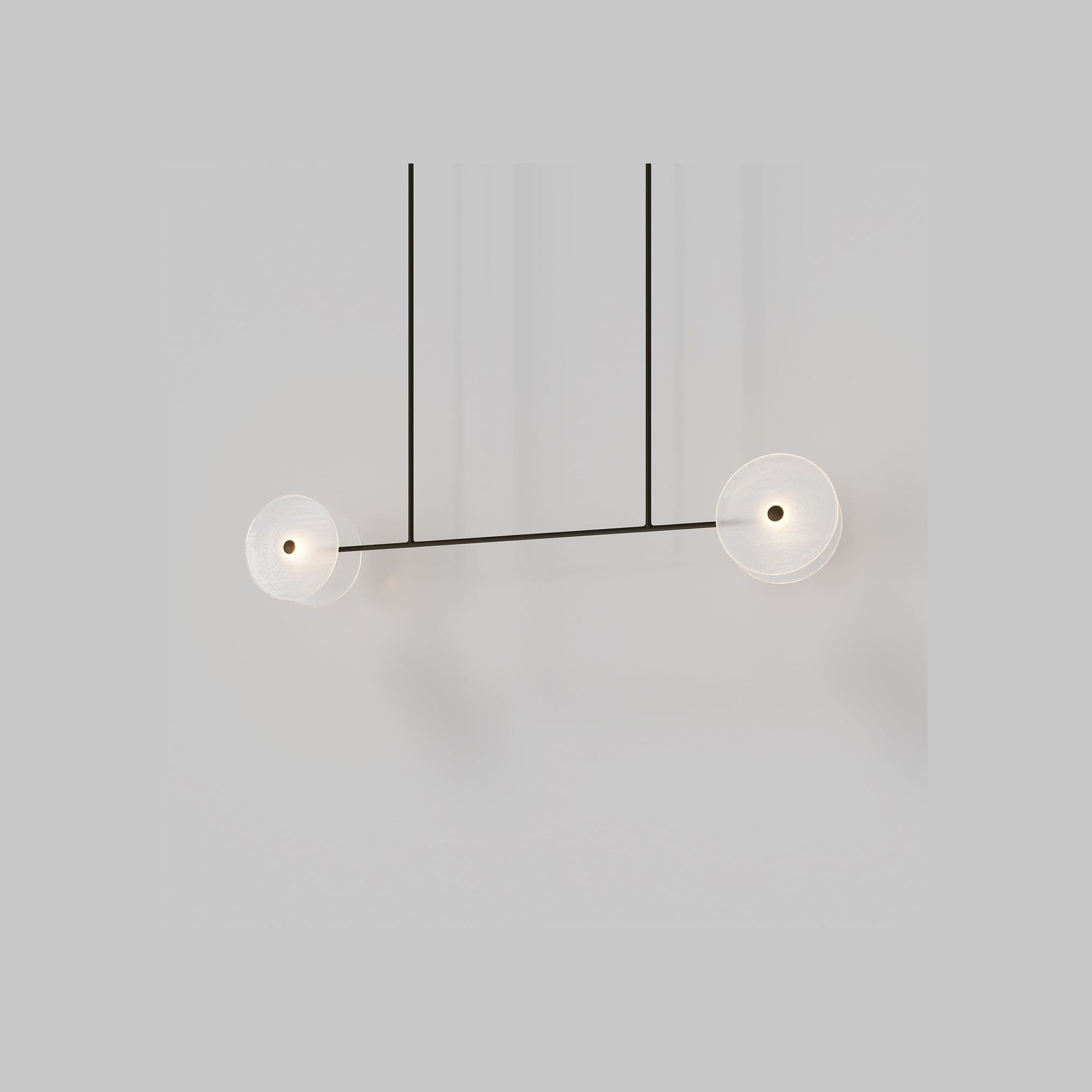 Coral Linear Rod Pendant ( Four Coral Pieces ) gallery detail image