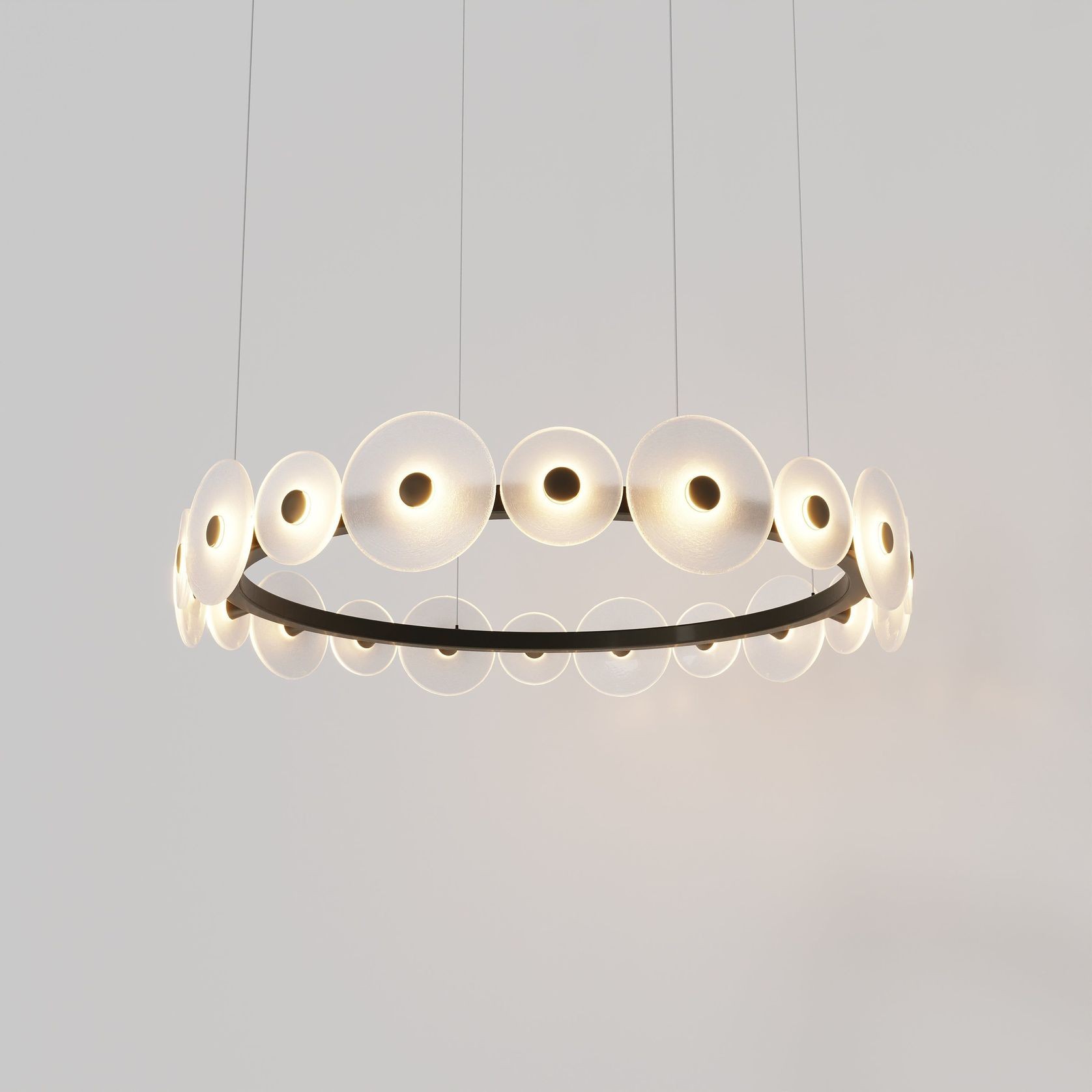 Coral Ring Pendant (20) - Frosted Glass gallery detail image
