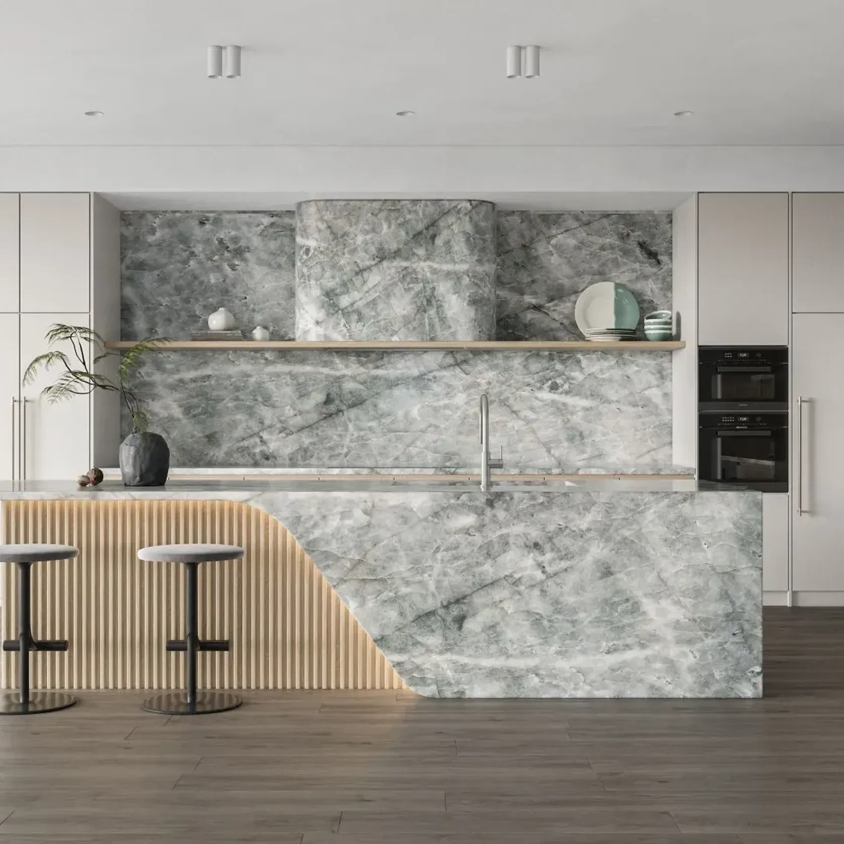 Cristallo Blue Quartzite Benchtop gallery detail image