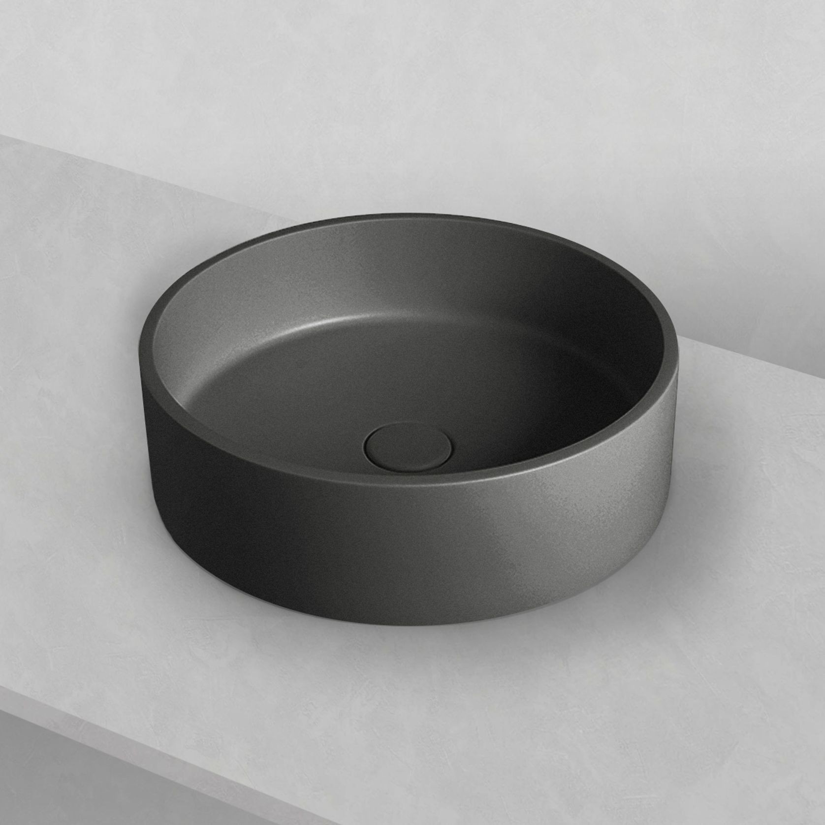 Sol' Charcoal Concrete Round 390mm Basin gallery detail image