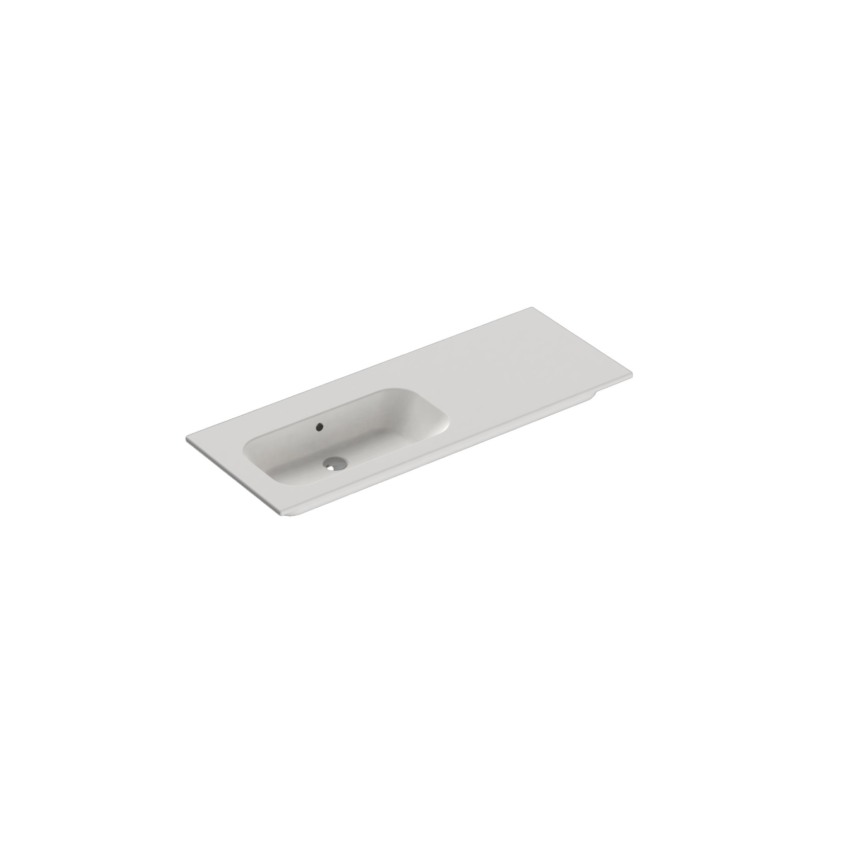 Casello 1200 Left Basin Vanity Top Matt White gallery detail image