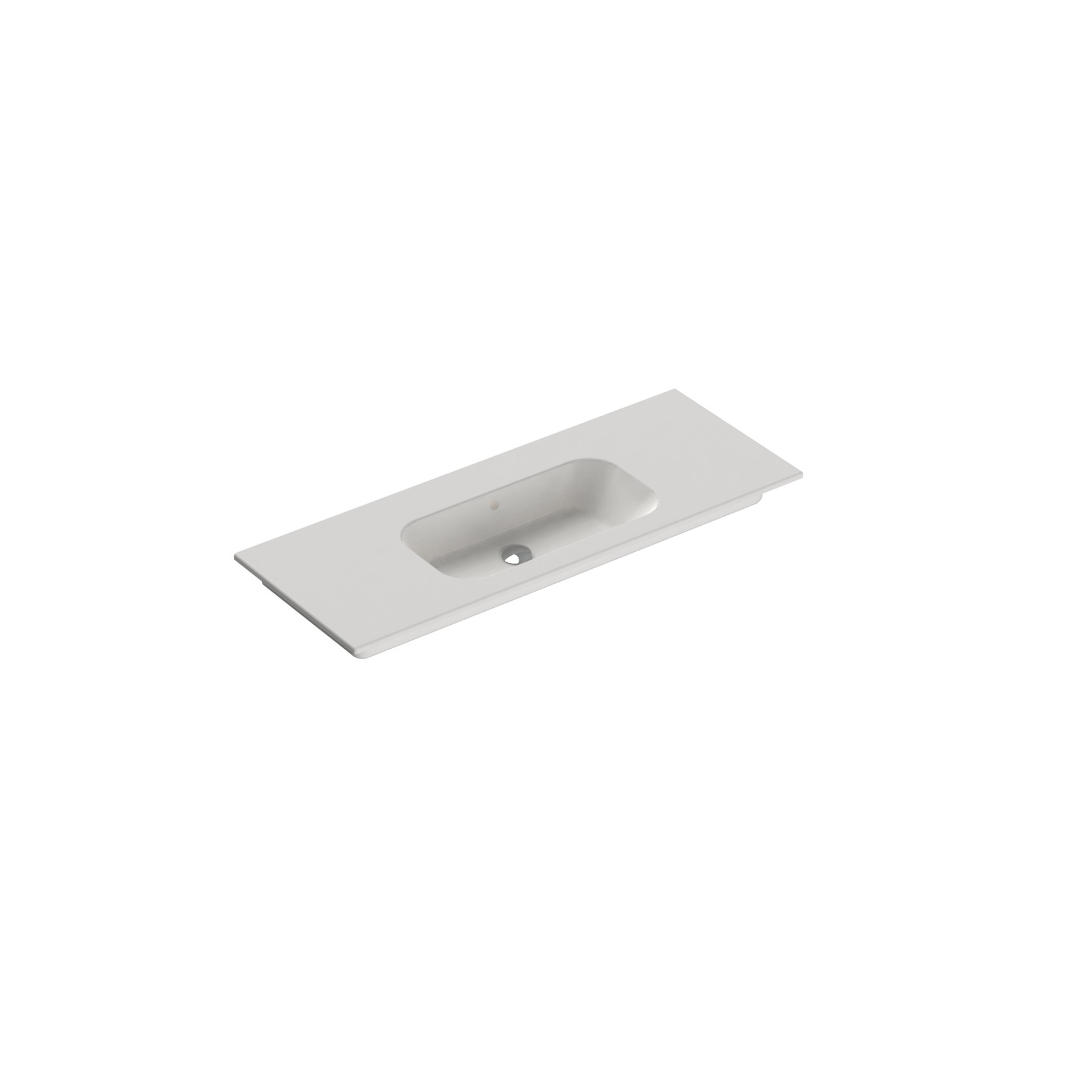 Casello 1200 Centre Basin Vanity Top Matt White gallery detail image