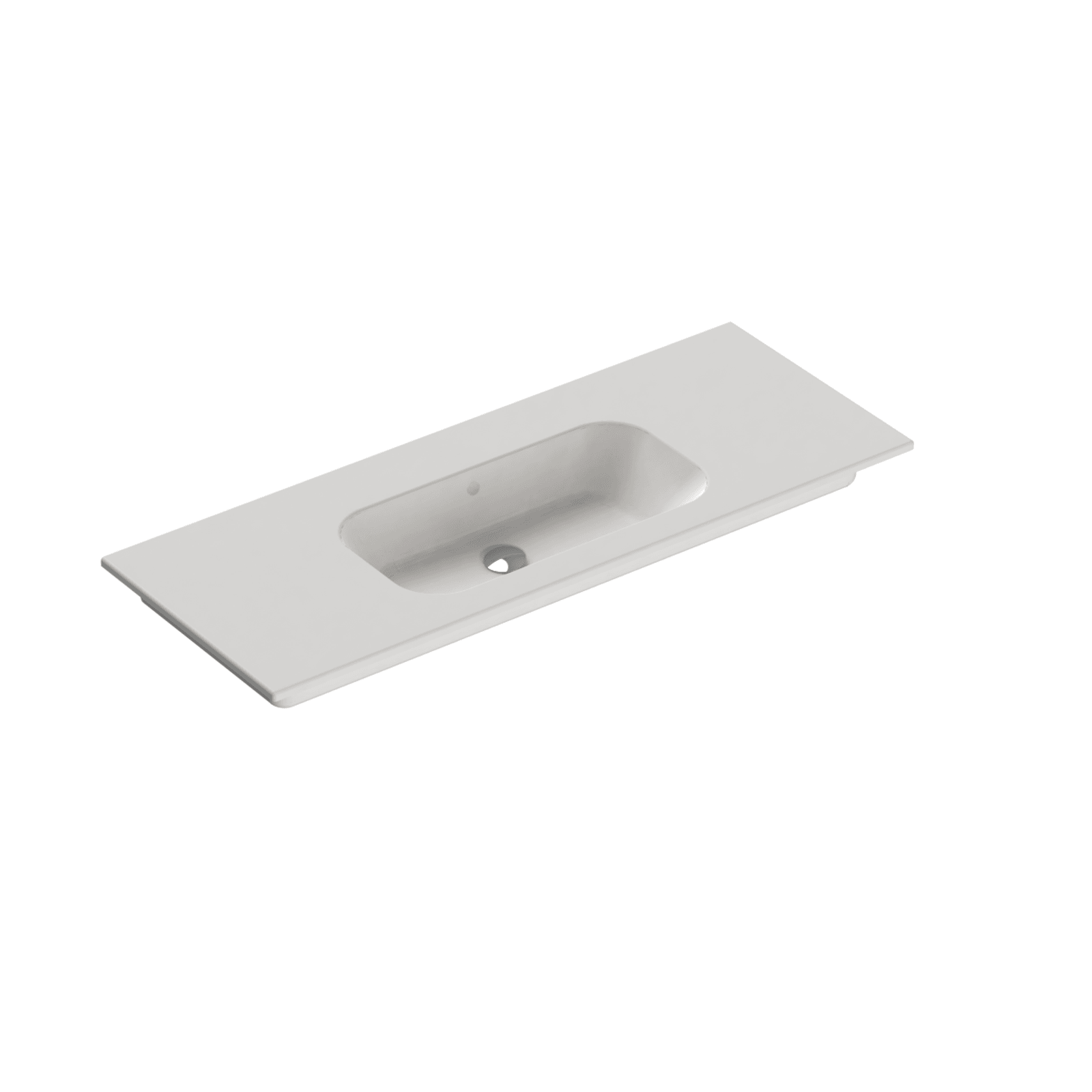 Casello 1200 Centre Basin Vanity Top Matt White gallery detail image