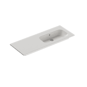 Casello 1200 Right Basin Vanity Top Matt White gallery detail image