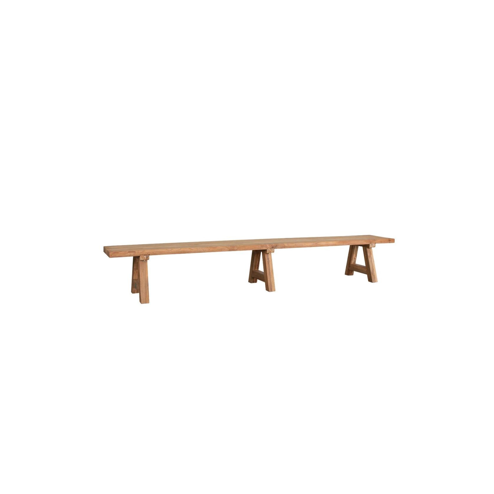 Stalwart Teak A Frame Dining Bench Seat 250cm gallery detail image