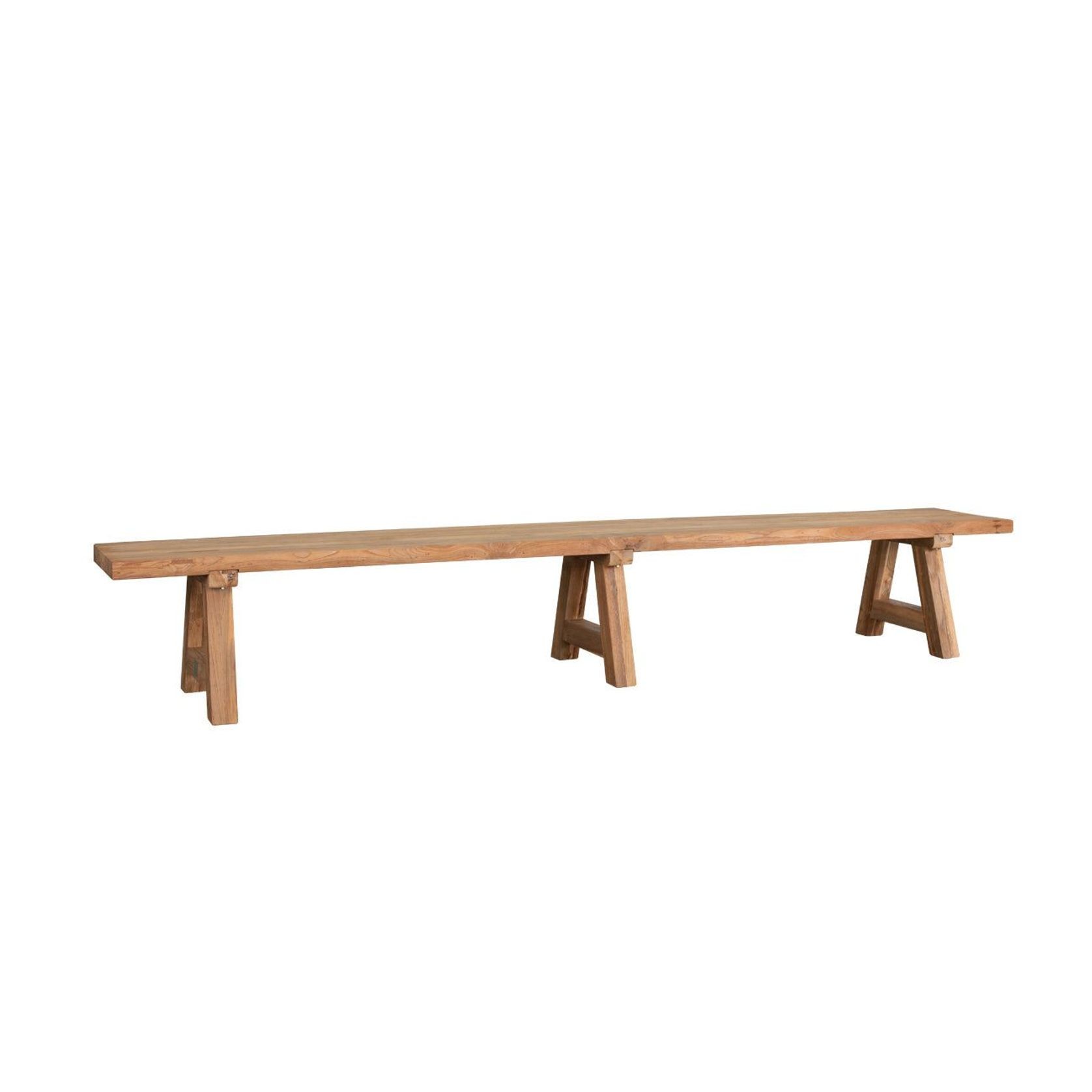 Stalwart Teak A Frame Dining Bench Seat 250 x 42cm gallery detail image