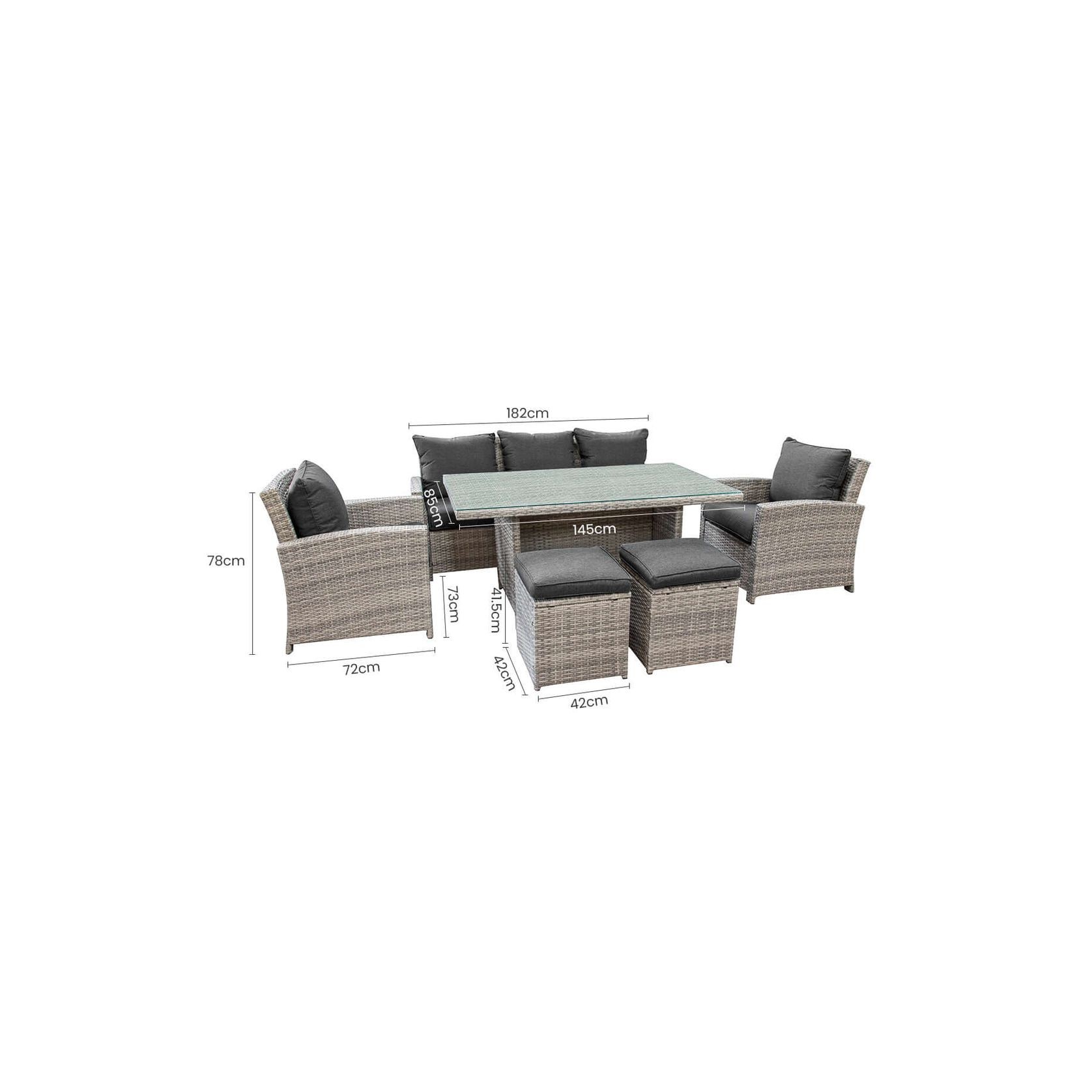 Cyrus Outdoor Lounge Dining Set gallery detail image