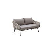 Kereru Aluminium and Rope Outdoor Loveseat gallery detail image