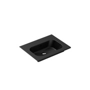 Casello 750 Centre Basin Vanity Top Matt Black gallery detail image