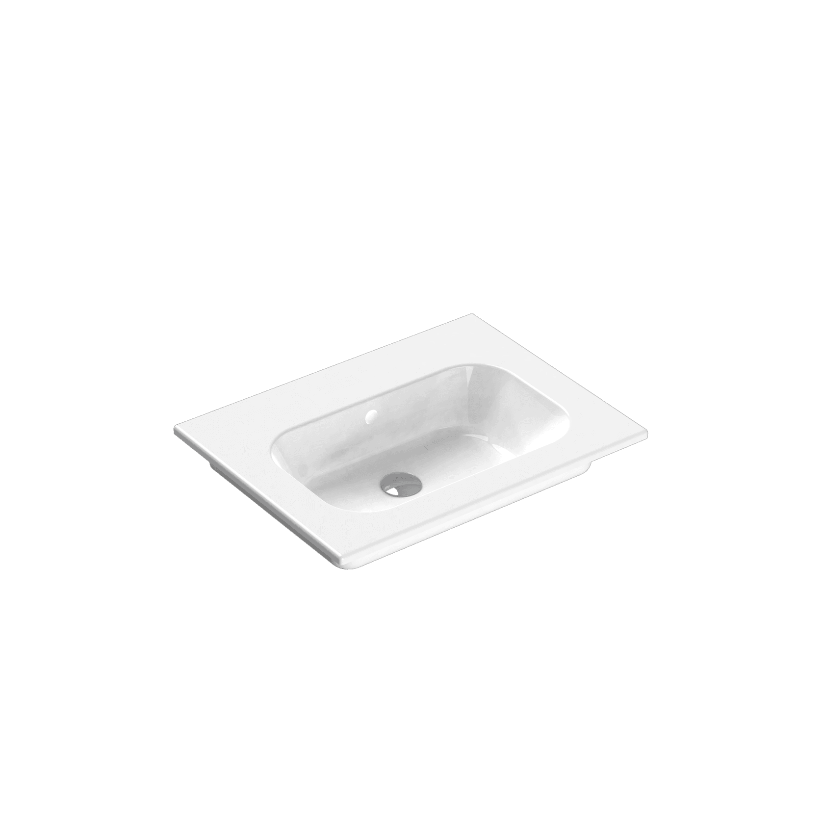 Casello 750 Centre Basin Vanity Top Gloss White gallery detail image