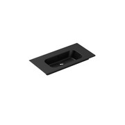 Casello 900 Centre Basin Vanity Top Matt Black gallery detail image