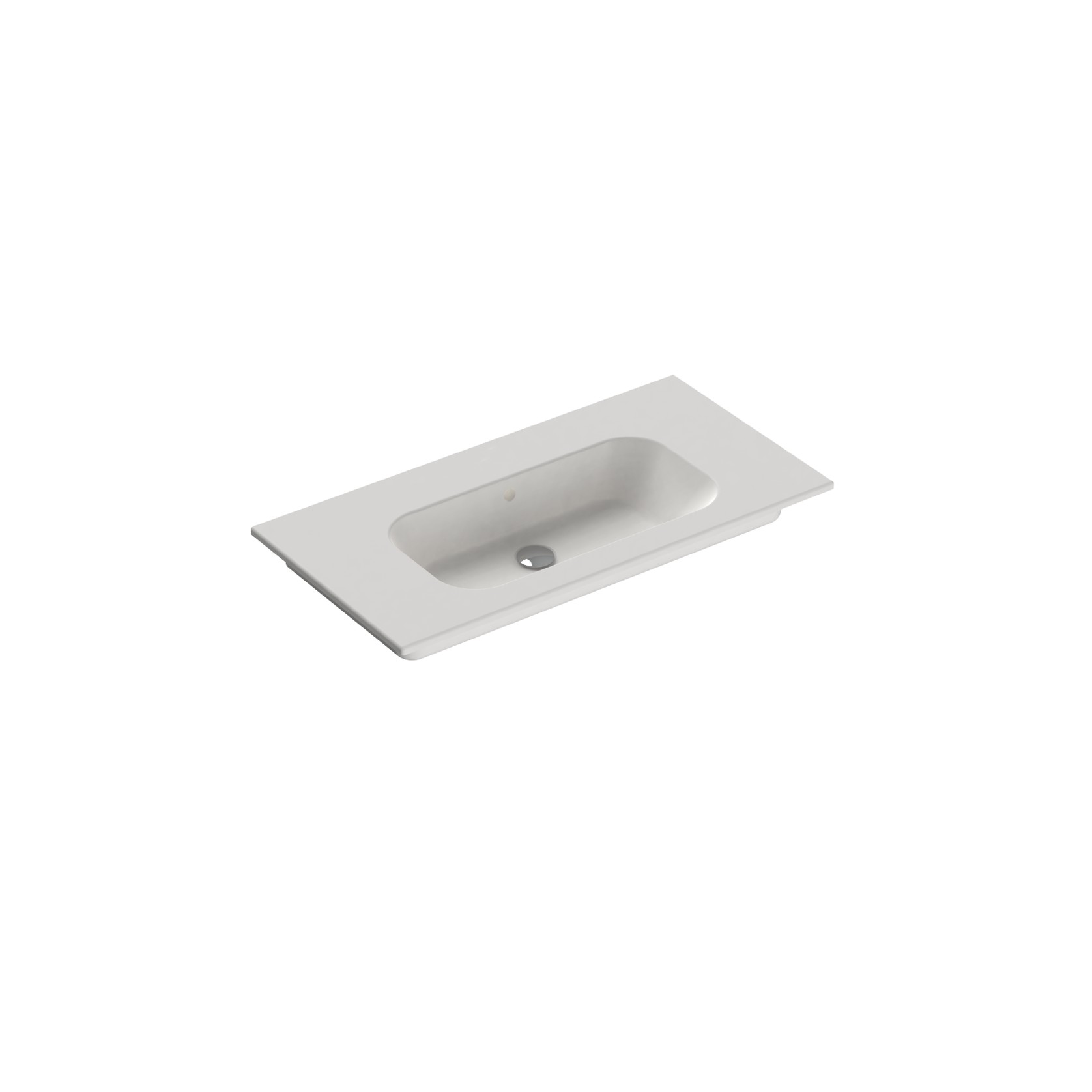 Casello 900 Centre Basin Vanity Top Matt White gallery detail image