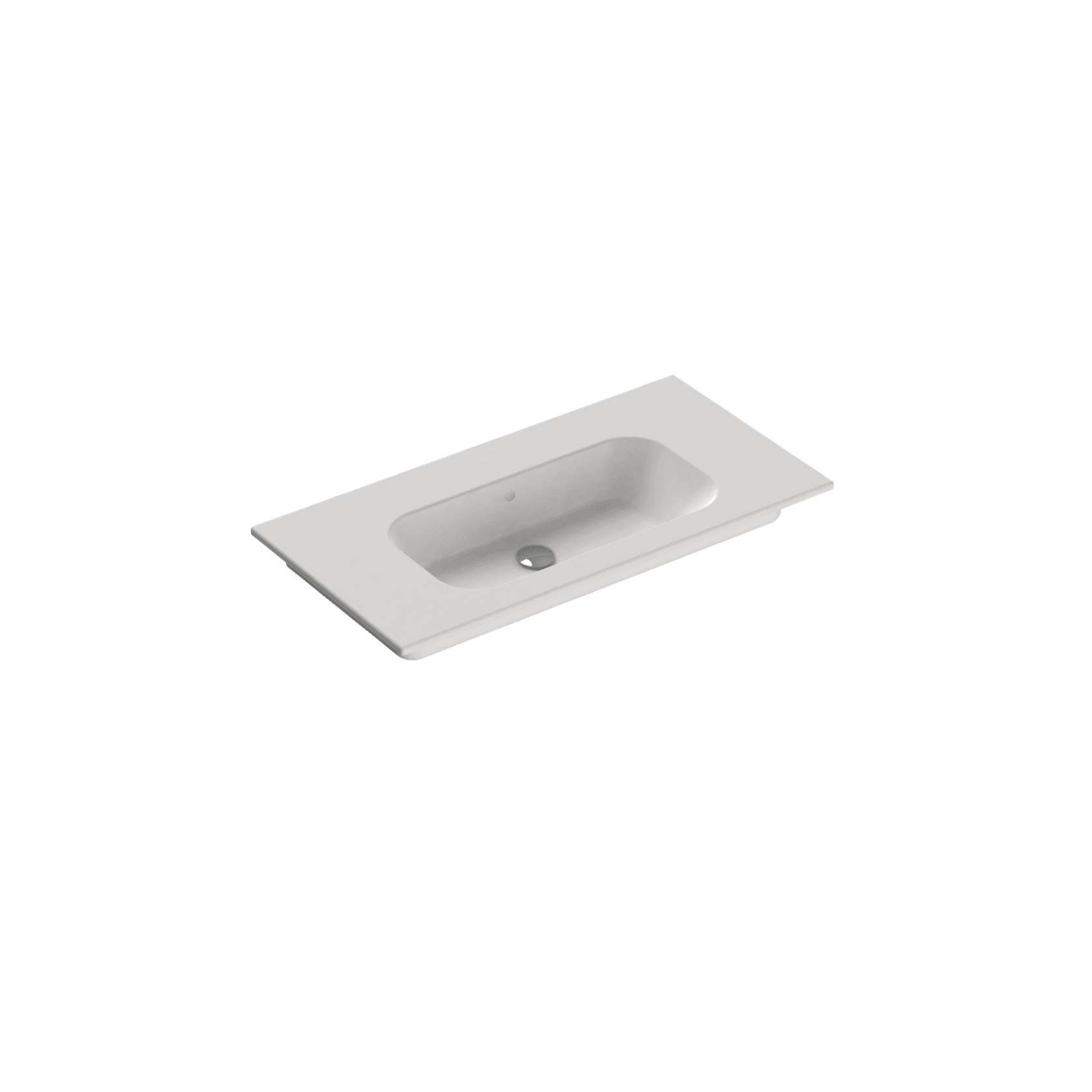 Casello 900 Centre Basin Vanity Top Matt White gallery detail image