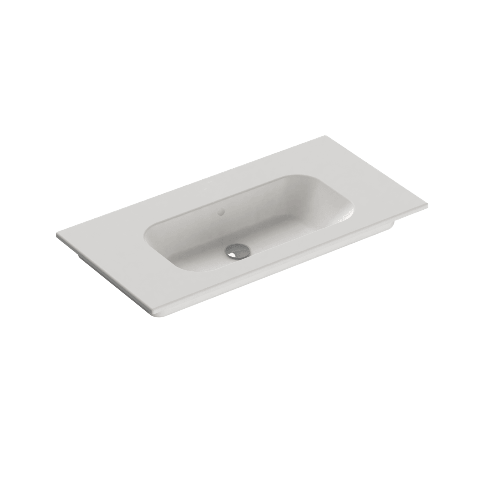 Casello 900 Centre Basin Vanity Top Matt White gallery detail image
