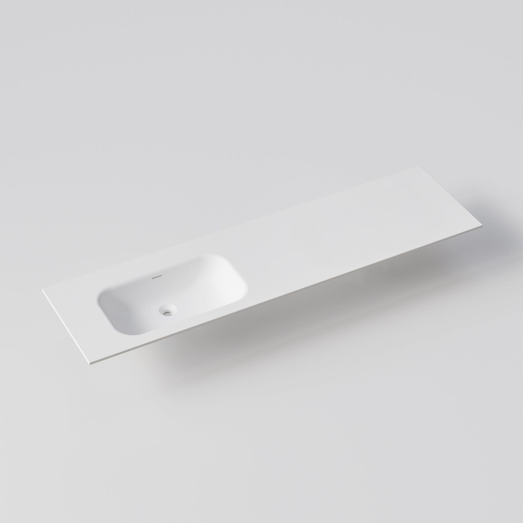 NAVARRA 1800 SINGLE BOWL OFFSET VANITY SINK TOP gallery detail image