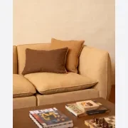 Hem Cushion 55cm x 55cm - Fossil Fawn gallery detail image