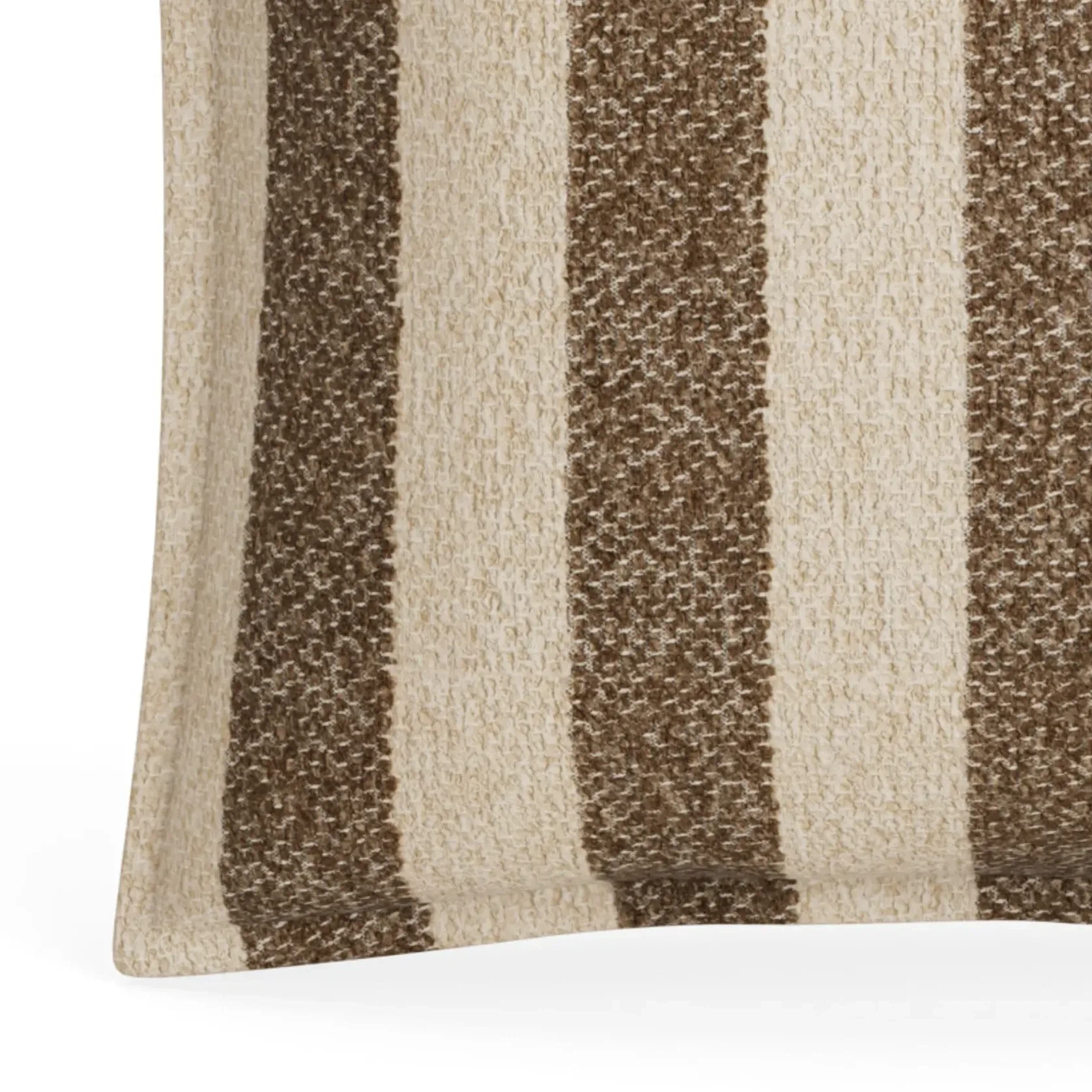 Hem Cushion 55cm x 55cm - Marnie Stripe Coconut gallery detail image