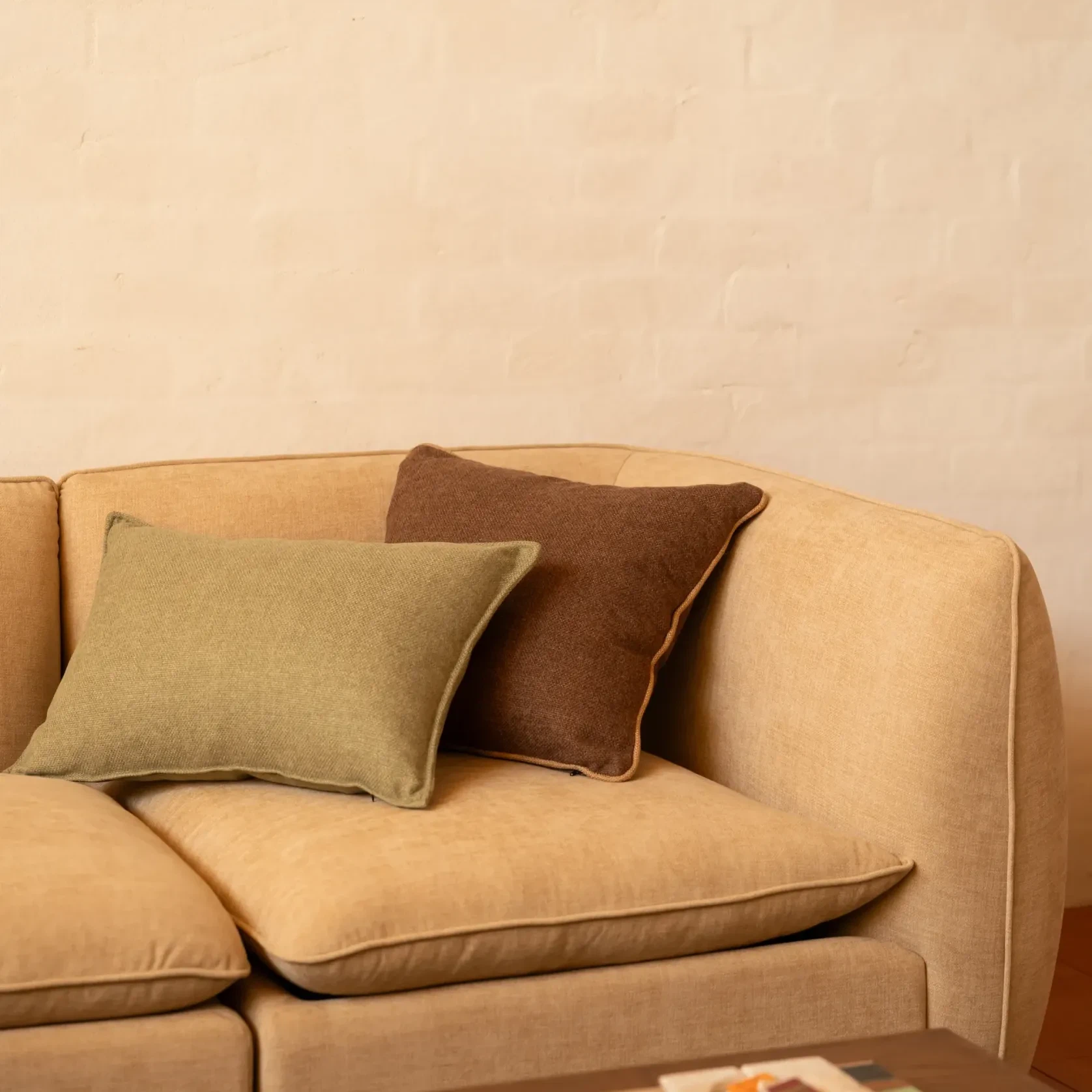 Hem Cushion 40cm x 60cm - Fossil Eucalyptus gallery detail image