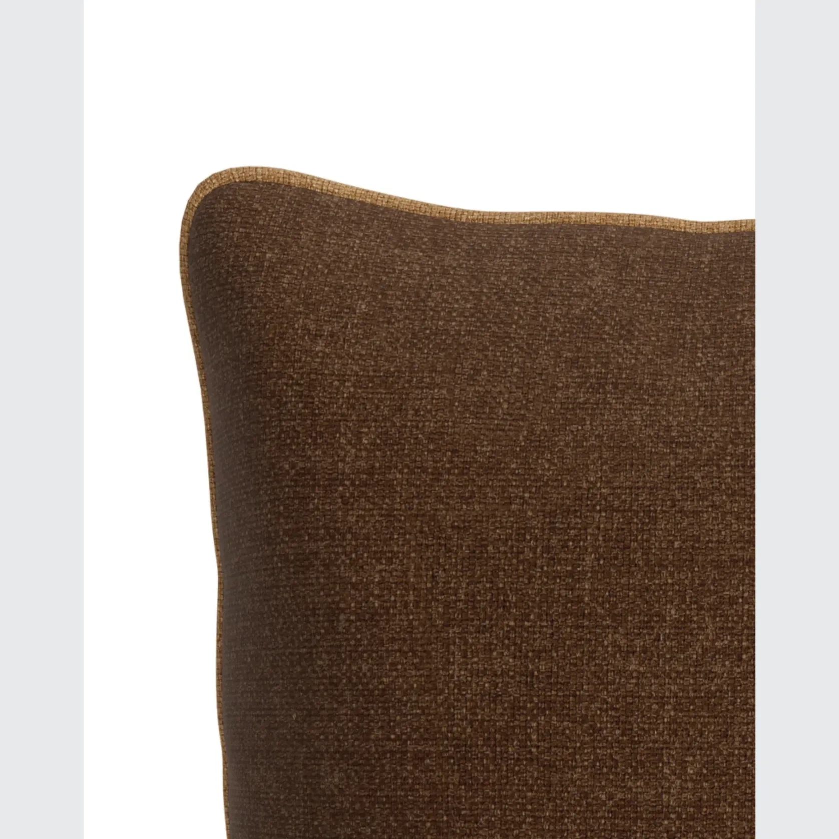Border Cushion 55cm x 55cm - Fossil Chocolate / Fossil Fawn gallery detail image
