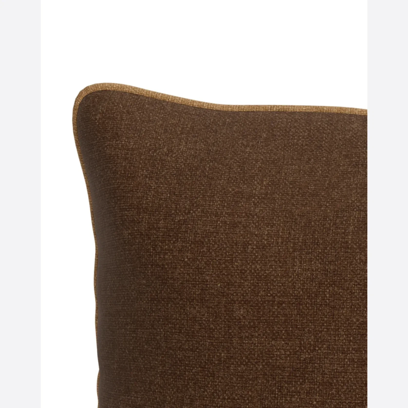 Border Cushion 40cm x 60cm - Fossil Chocolate / Fossil Fawn gallery detail image