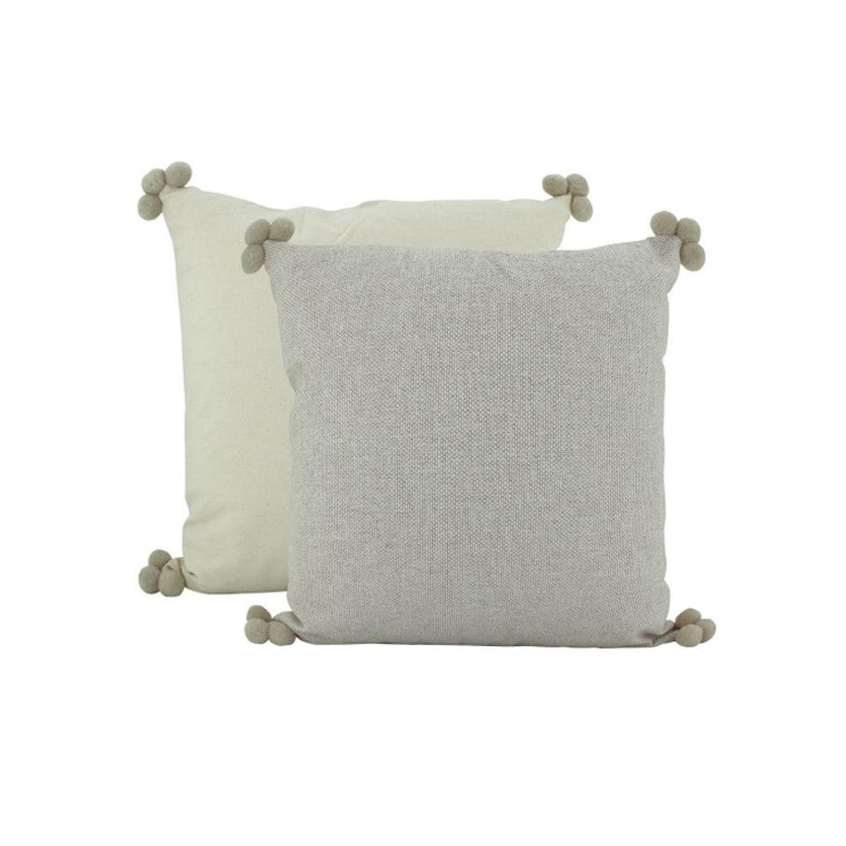 Pompom Cushion 50x50 Beige (in store only) gallery detail image