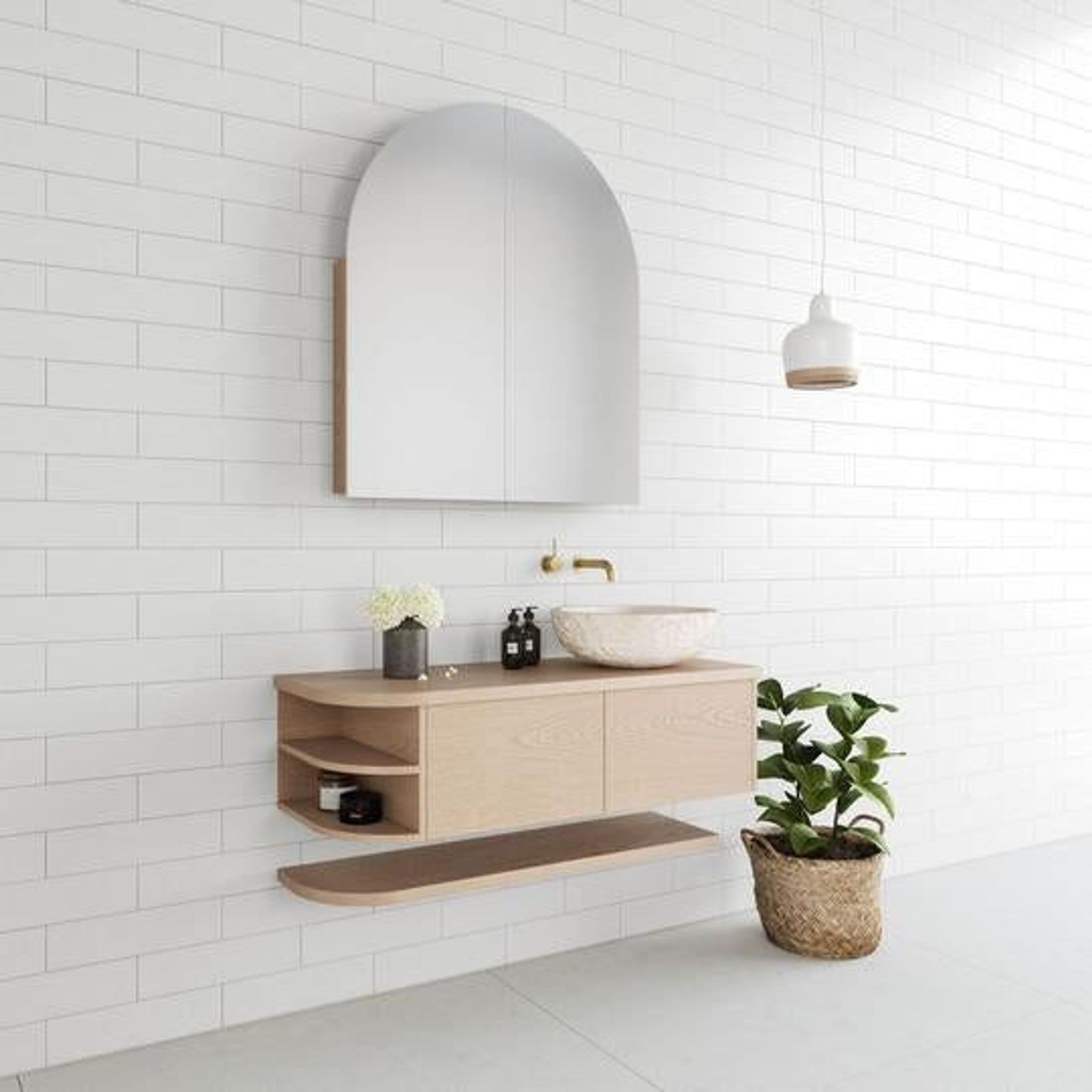 Maiko Curved Bathroom Vanity ArchiPro NZ
