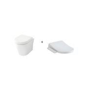 Toto Mh Wall Hung Toilet And S2 Washlet W/ Side Control Package D-Shaped Gloss White gallery detail image