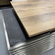 PHOENIX Executive Desk with Left Return 2.2M - Warm Oak & Black gallery detail image