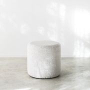 'Cabo' Ottoman/40cmD x 40cmH/Fabric - Lierna Boucle gallery detail image