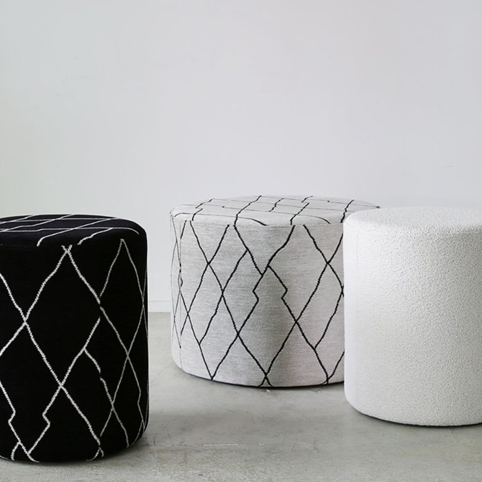 'Cabo' Ottoman / Black gallery detail image