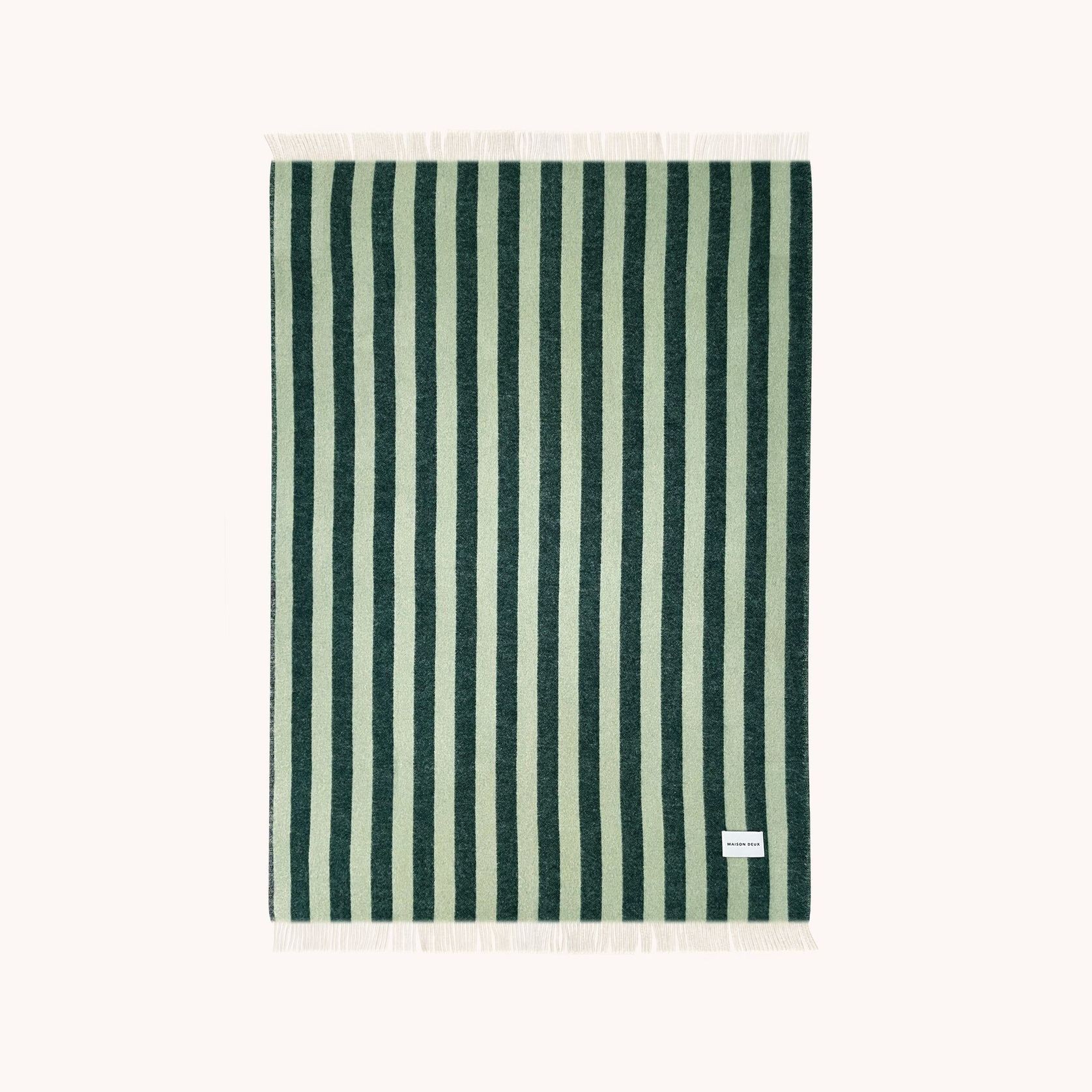 Maison Deux Candy Wrap NZ Wool Throw – Green Sage gallery detail image