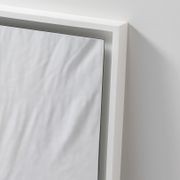 Capri Rectangle Mirror with Matte White Stone Frame and LED light gallery detail image