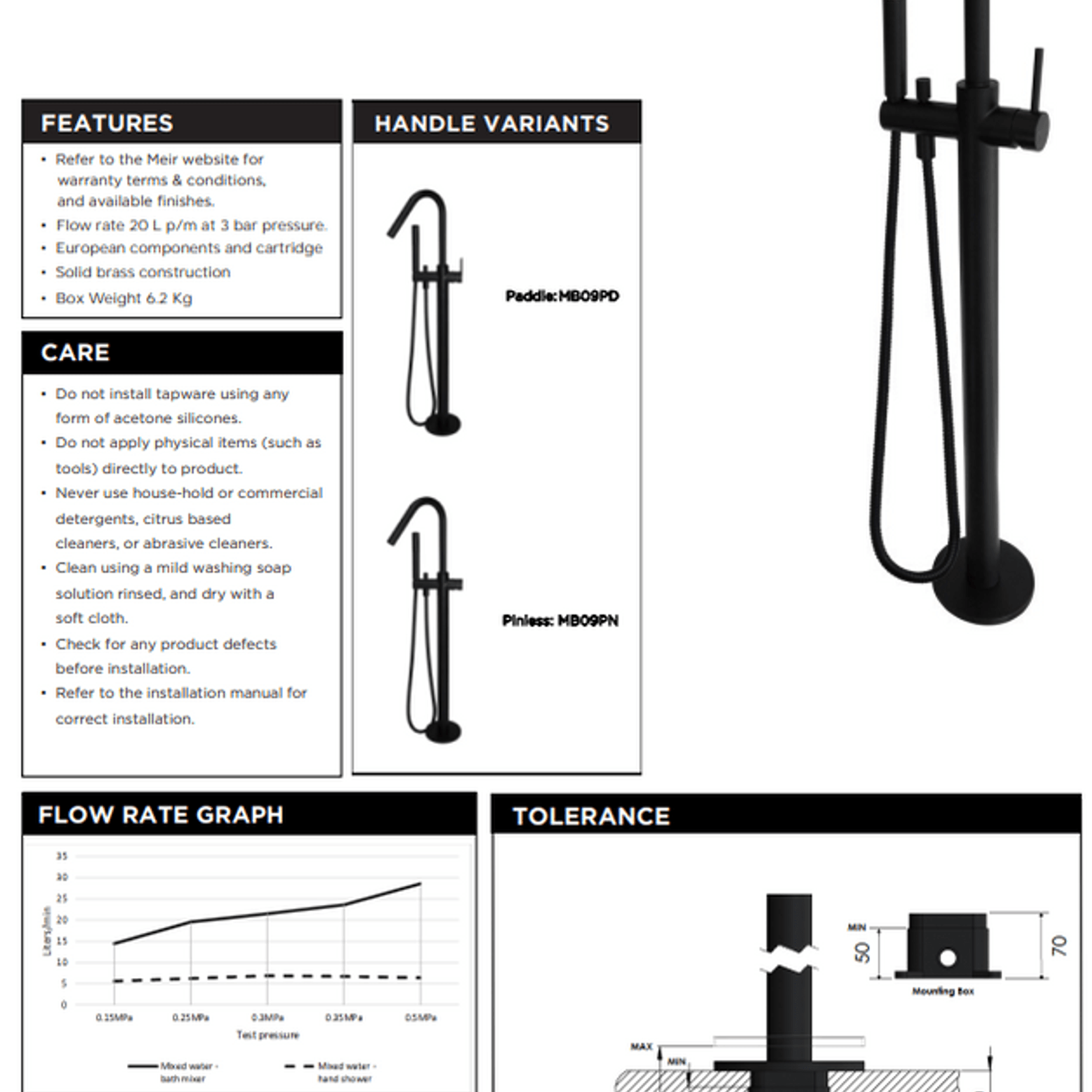 Meir Round Freestanding Bath Spout and Hand Shower Lustre Bronze gallery detail image