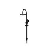 Meir Round Gooseneck Shower Set with 200mm Rose, Three Function Hand Shower Lustre Bronze gallery detail image
