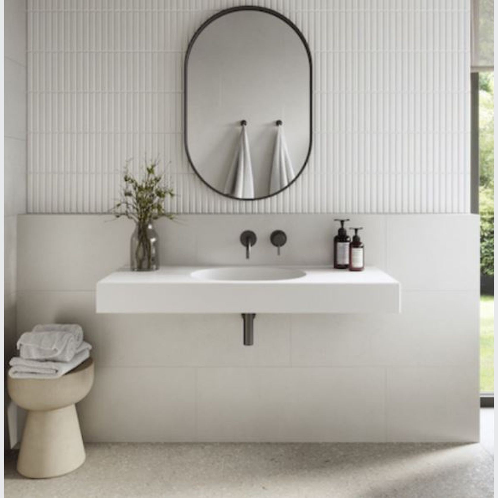 Concrete Studio Kaarla Concrete Wall Hung Top -750mm Length/ 40mm Thickness gallery detail image