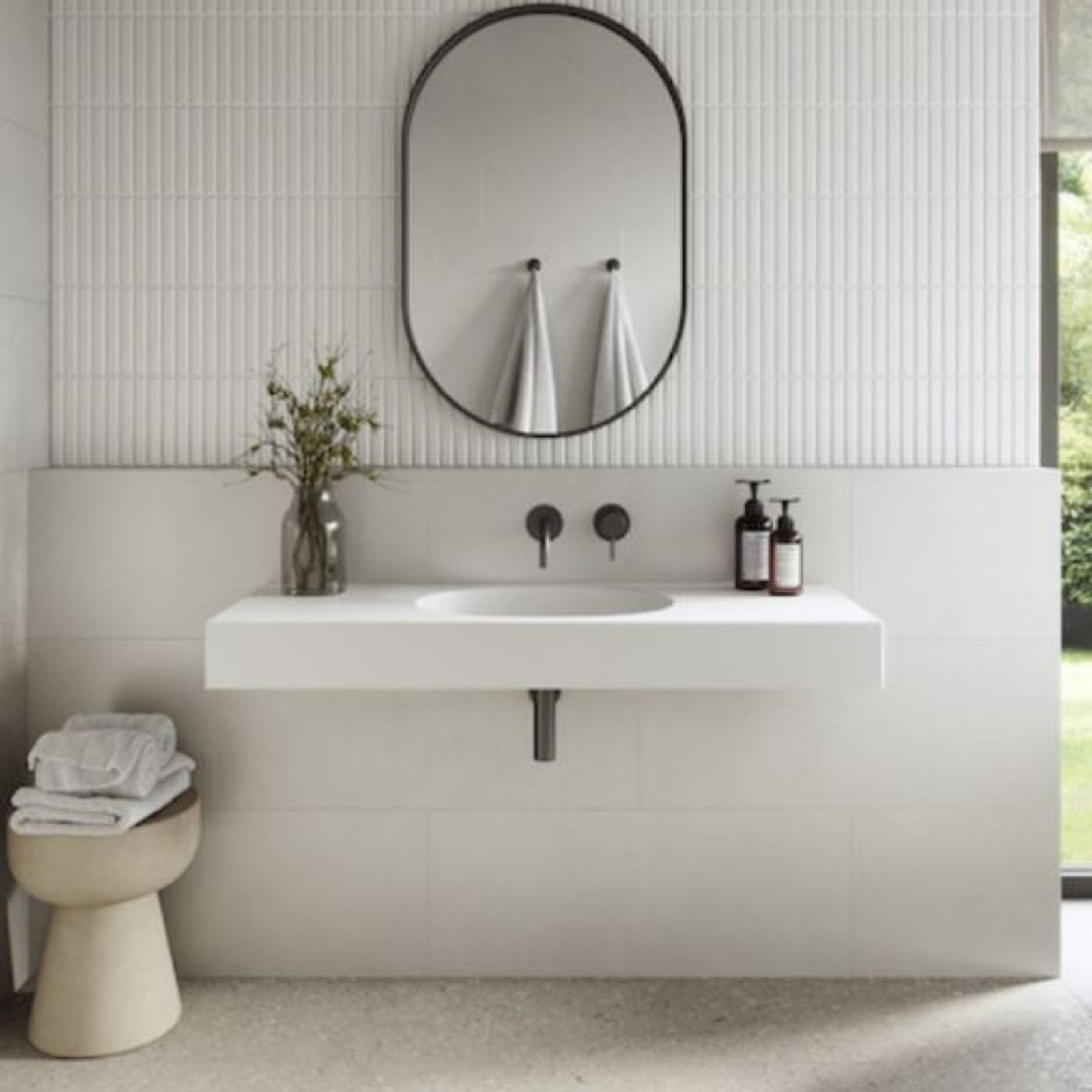 Concrete Studio Kaarla Concrete Wall Hung Top -750mm Length/ 40mm Thickness gallery detail image