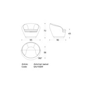Giulia Swivel Armchair gallery detail image