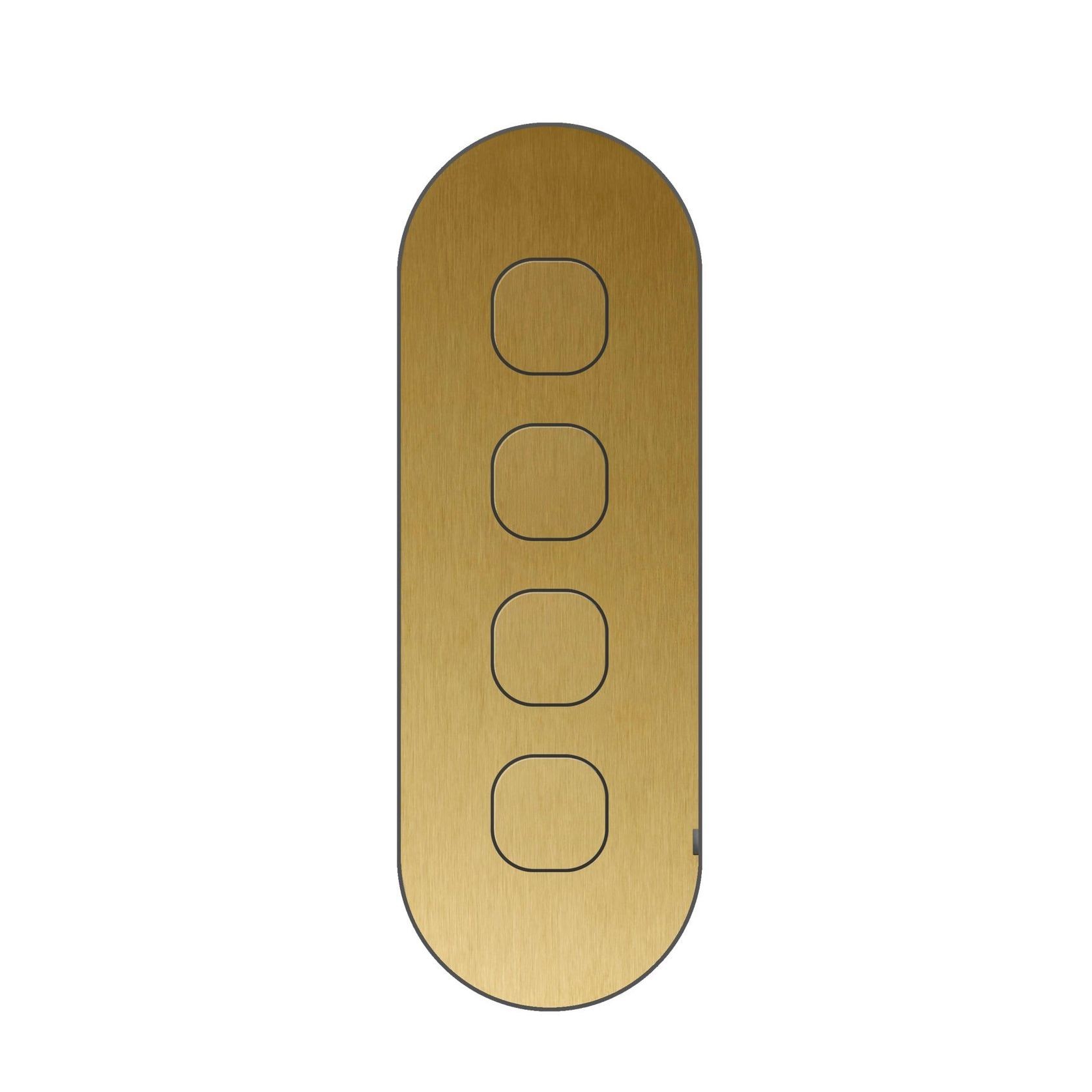 13 Carbon 4 Gang Switch Grid Faceplate gallery detail image