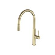 Caroma Liano II Pull Out Sink Mixer - Brushed Brass gallery detail image