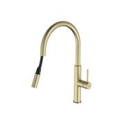 Caroma Liano II Pull Out Sink Mixer - Brushed Brass gallery detail image