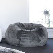 Pierre Fur Bean Bag - Charcoal gallery detail image