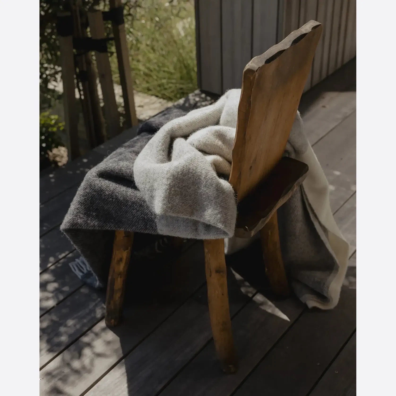 Weave Bayswater NZ Wool Throw Blanket - Charcoal gallery detail image