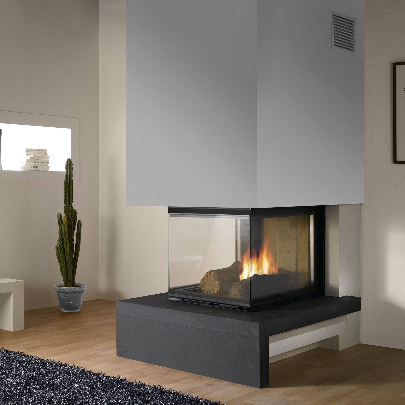 Cheminee Chazelles D1000EPI Designer Wood Fireplace gallery detail image