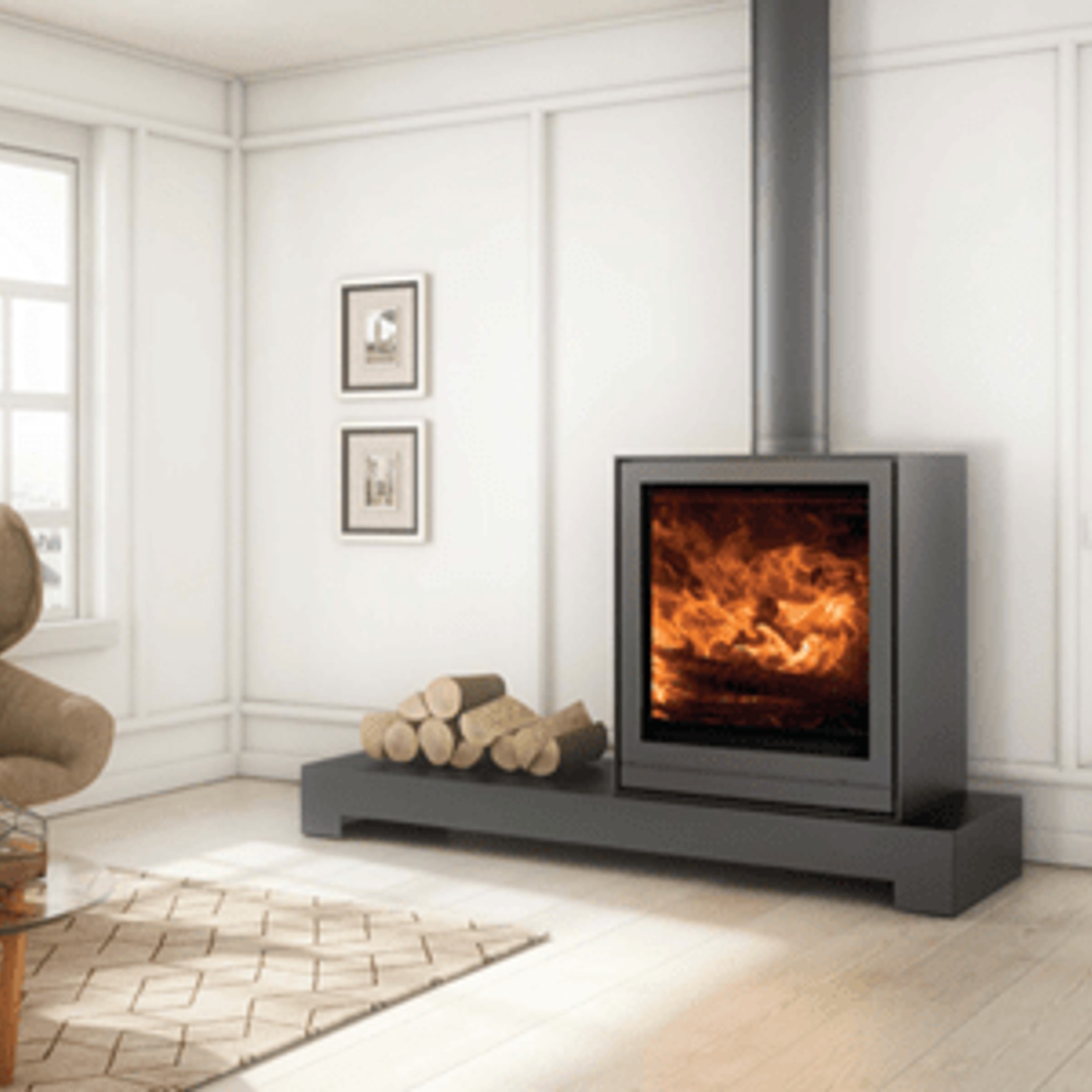 Cheminee Chazelles TQH43 Wood Burning Fireplace gallery detail image