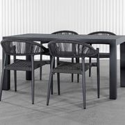 Cirrus Aluminium Outdoor Patio Dining Table 160 X 80cm gallery detail image